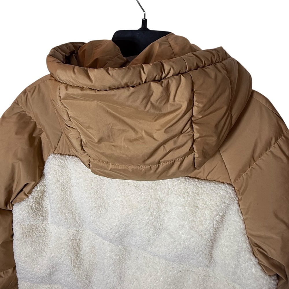Orolay 092 O-Lab Fuzzy Fleece Puffer Down Jacket • Khaki Sherpa • Size Small - Picture 14 of 16